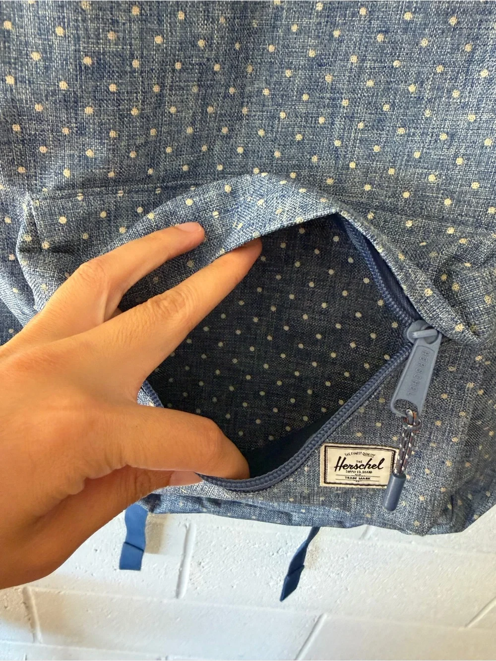 Herschel Supply Company Denim Dot Navy Backpack